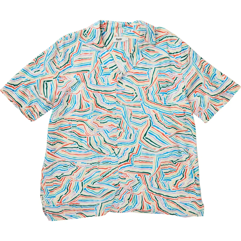 Brava Fabrics Herren Messy Stripes Aloha Hemd