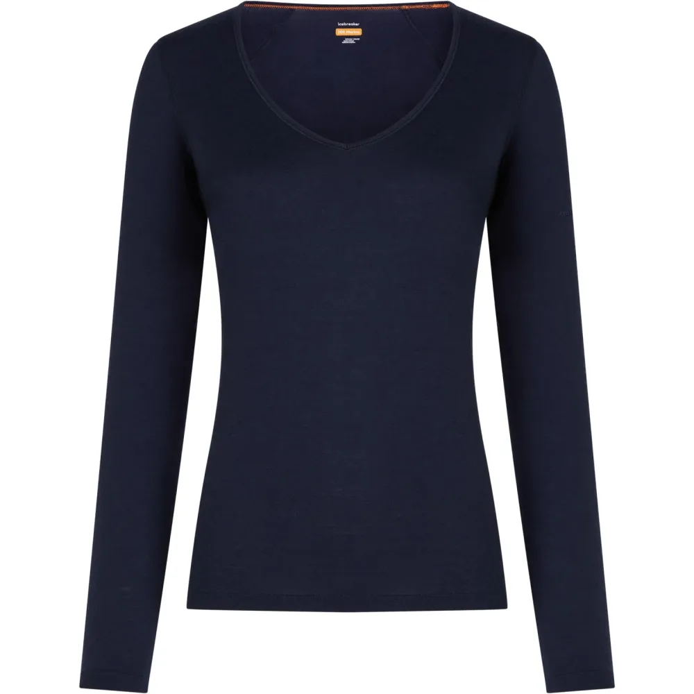 Icebreaker Damen Merino 200 Oasis V Neck Longsleeve