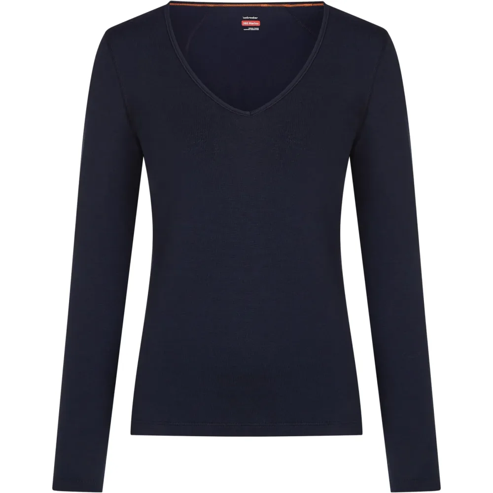 Icebreaker Damen Merino 260 Oasis V Neck Longsleeve