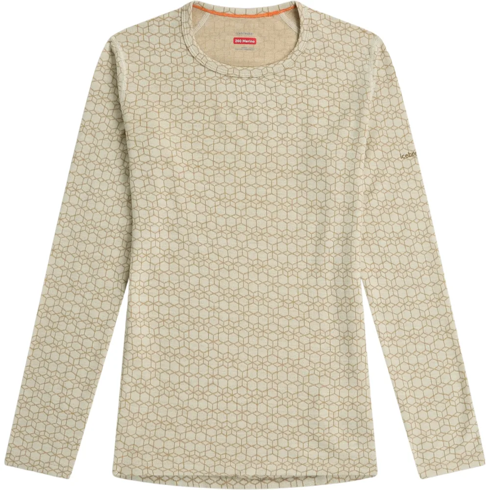 Icebreaker Damen Merino 260 Oasis Vertex Alpine Geo Longsleeve