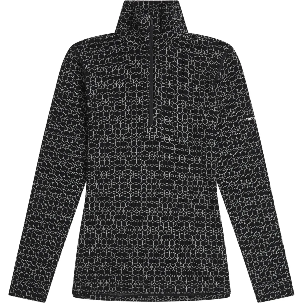 Icebreaker Damen 260 Oasis Vertex Alpine Geo Half Zip Longsleeve