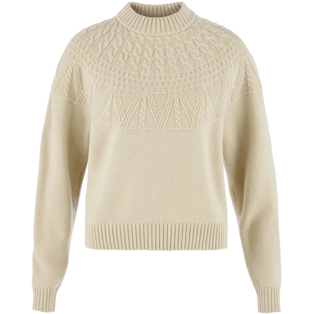 Fjällräven Damen Övik Solid Jacquard Knit Pullover