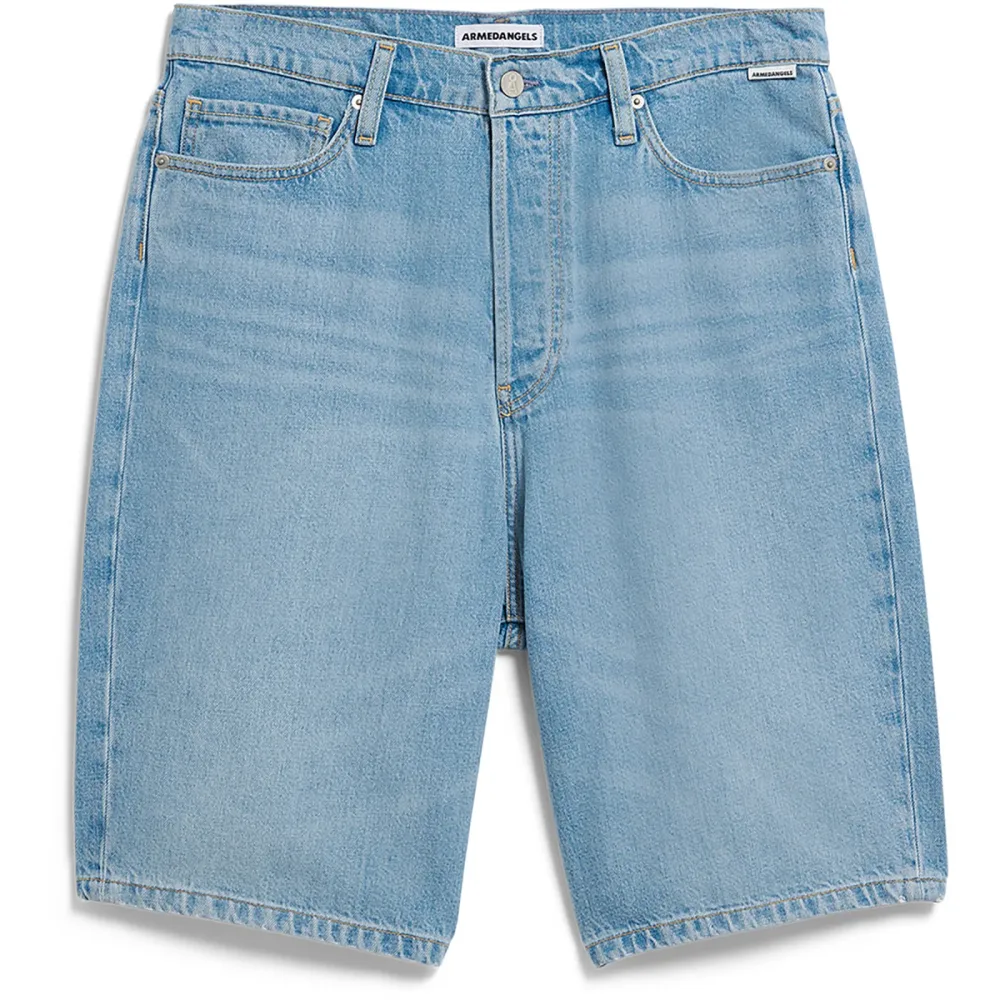 Armedangels Herren Baggy Hemp Blend Denim Shorts