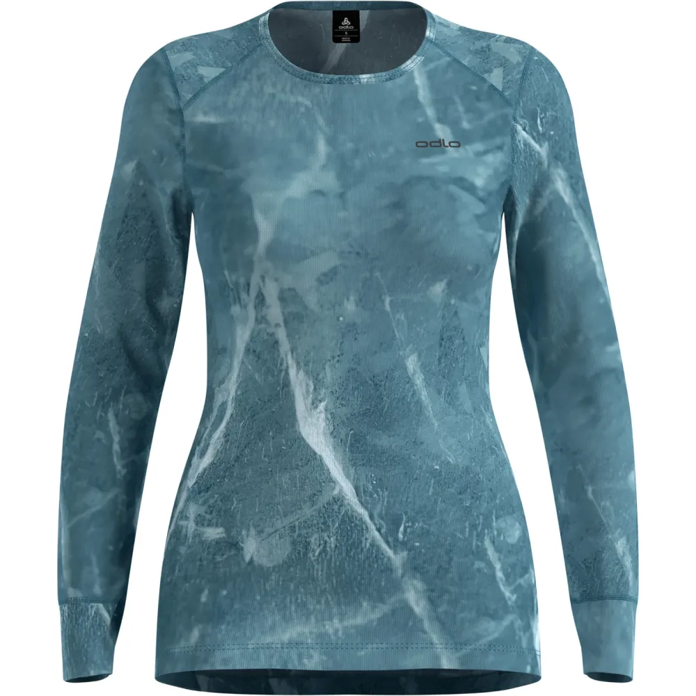 Odlo Damen Active Warm X Frozen Lake Bl Crew Longsleeve