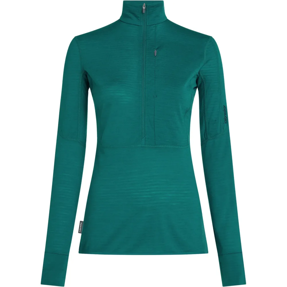Icebreaker Damen 200 RealFleece Descender Half Zip Longsleeve