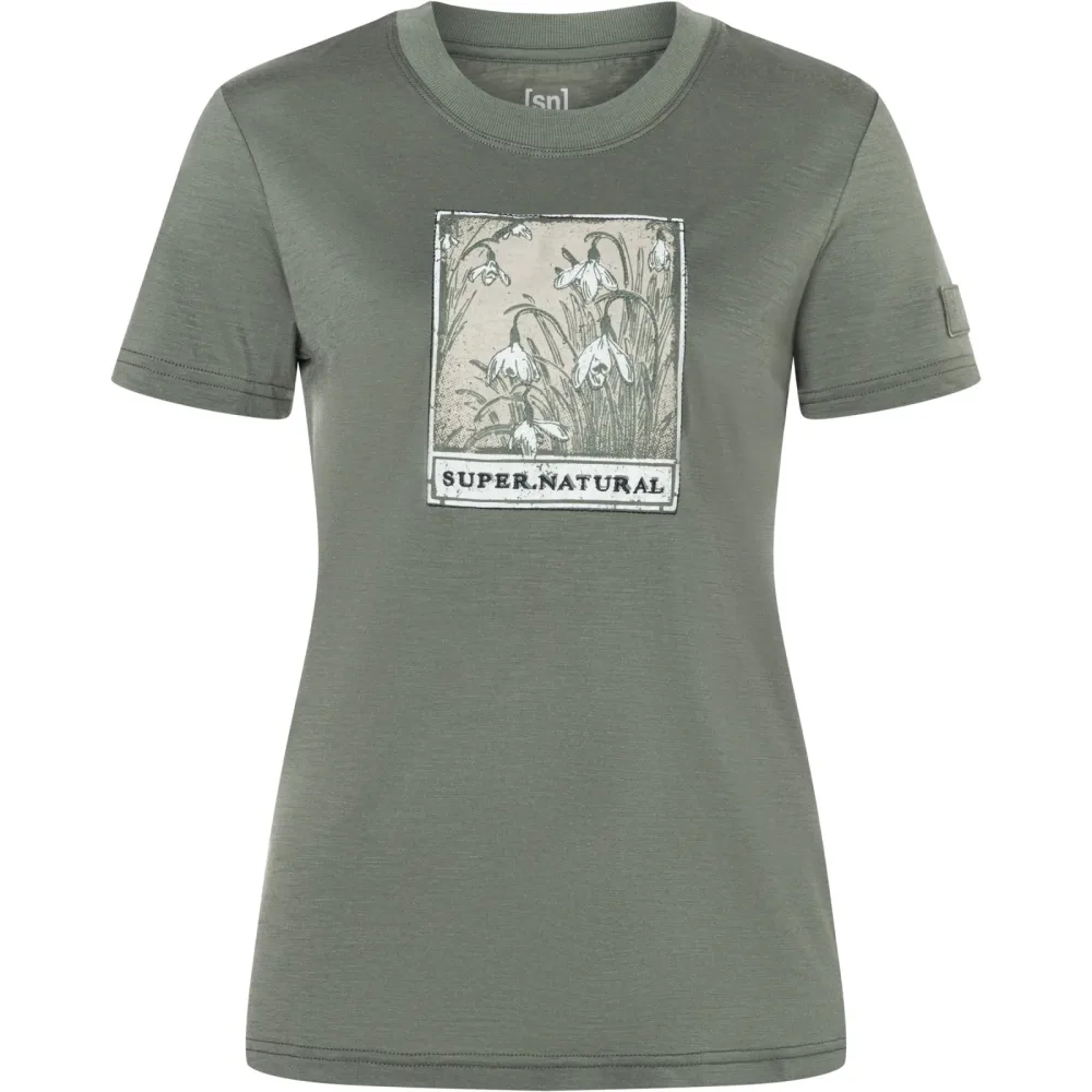 Super.Natural Damen Snow Drops Bio J T-Shirt
