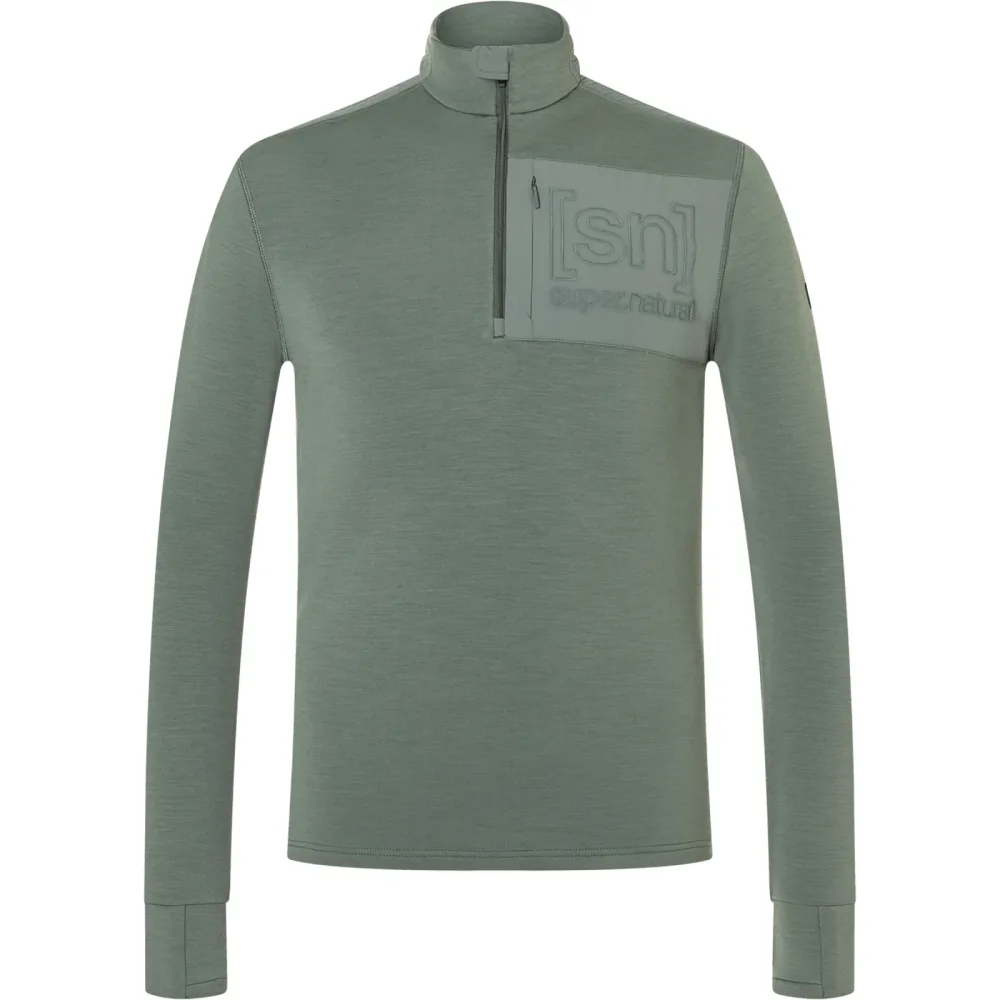 Super.Natural Herren Shoulder Guard 1/4 Zip Pullover