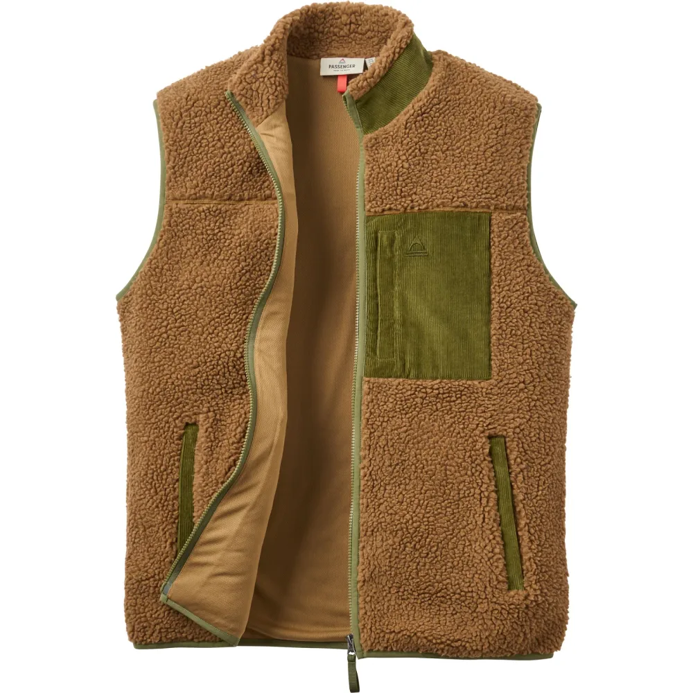 Passenger Herren Trekker Deep Pile Sherpa Weste