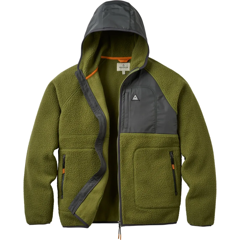 Passenger Herren Offgrid Sherpa Fleece Hoodie Jacke
