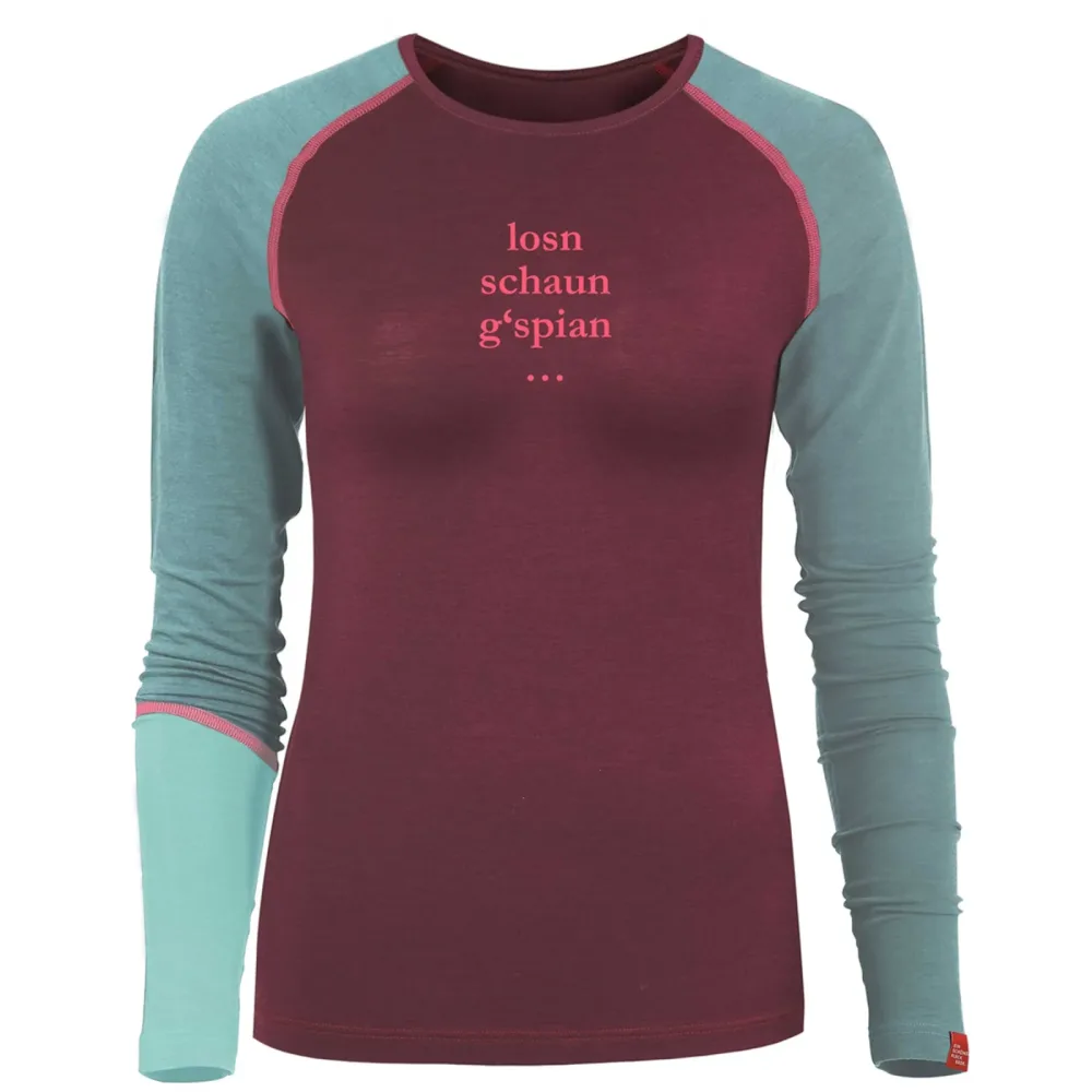 Ein schöner Fleck Erde Damen Losn, Schau'n, Gspiar'n Longsleeve