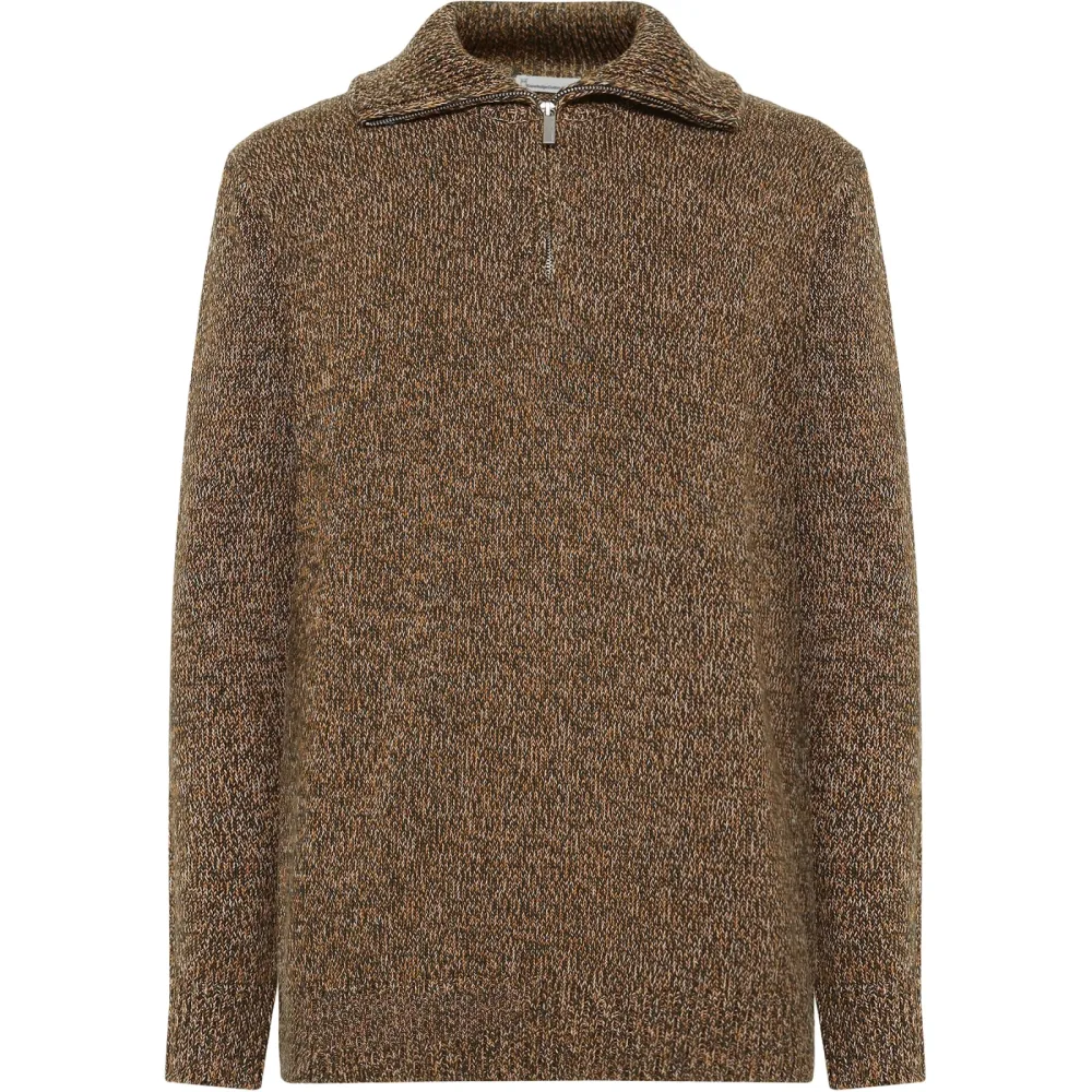KnowledgeCotton Apparel Herren Quater Zip Pullover