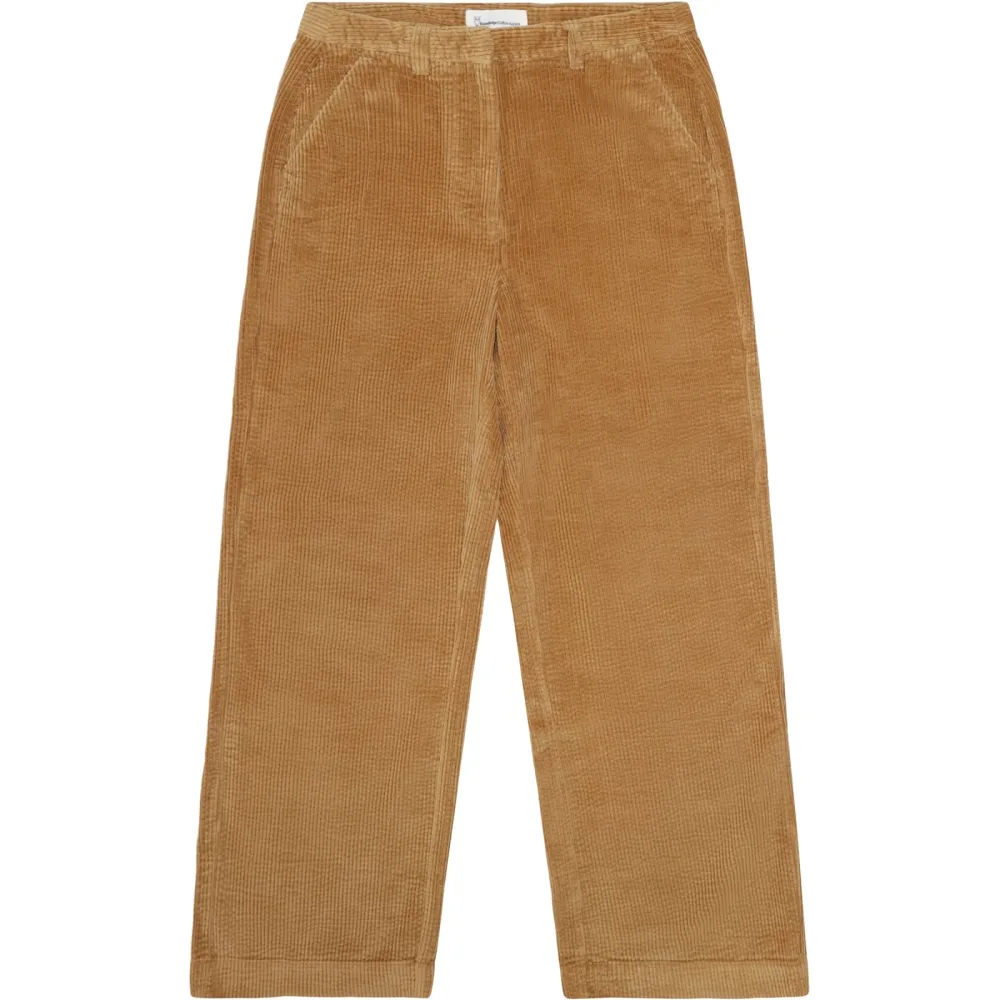 KnowledgeCotton Apparel Damen Bora Wide Corduroy Hose