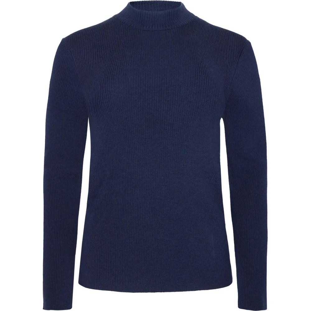 KnowledgeCotton Apparel Damen Merino Rib Mock Neck Longsleeve