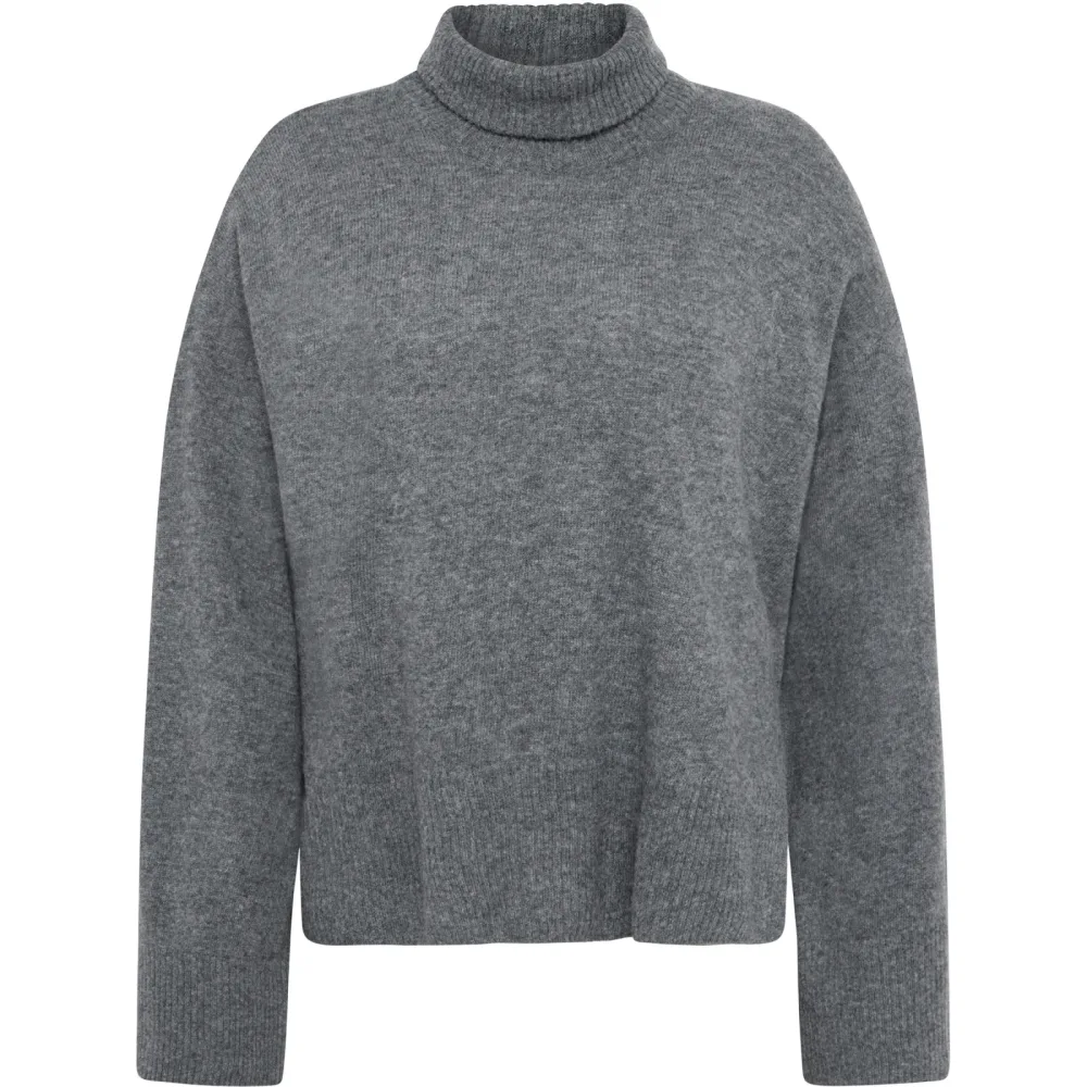 KnowledgeCotton Apparel Damen Lambswool High Neck Pullover