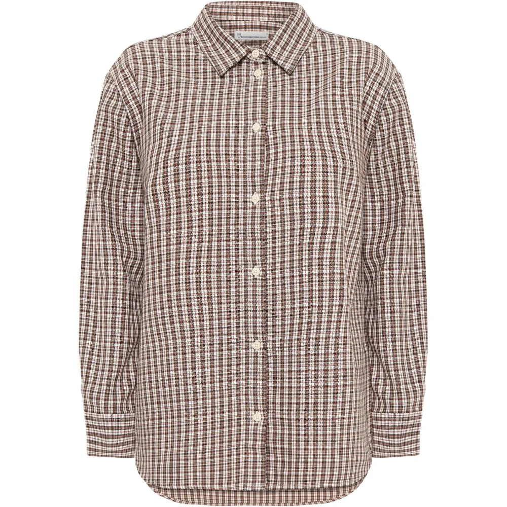 KnowledgeCotton Apparel Damen Vega Relaxed Check Hemd