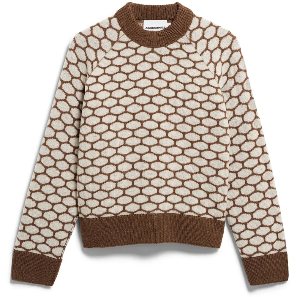 Armedangels Damen Wool Multi Dots Knit Pullover