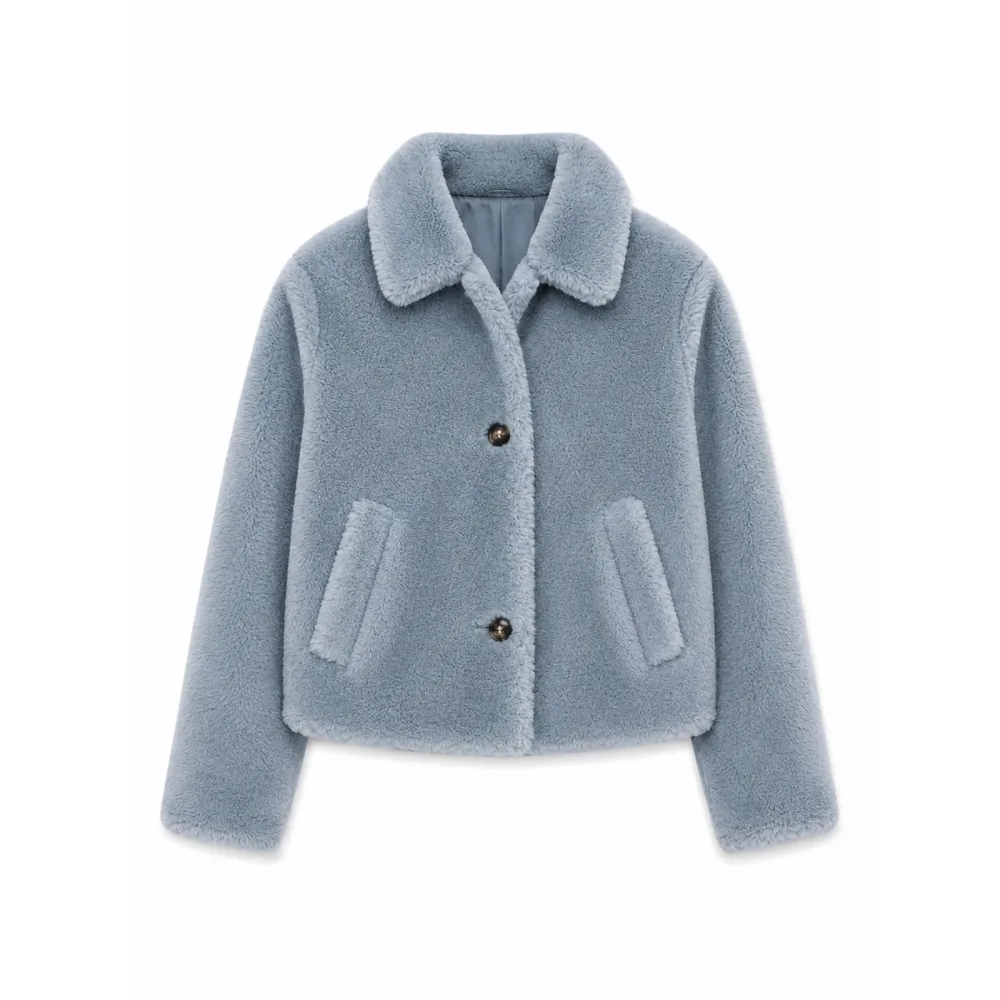Mazine Damen Faux-Fur Button Jacke