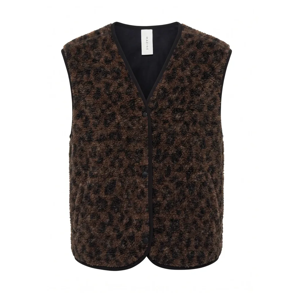 Mazine Damen Printed Sherpa Weste