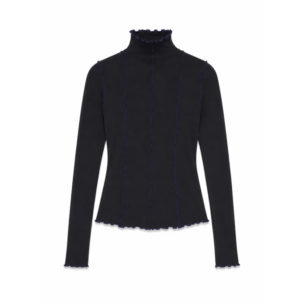 Mazine Damen Babylock Hems Turtleneck Longsleeve