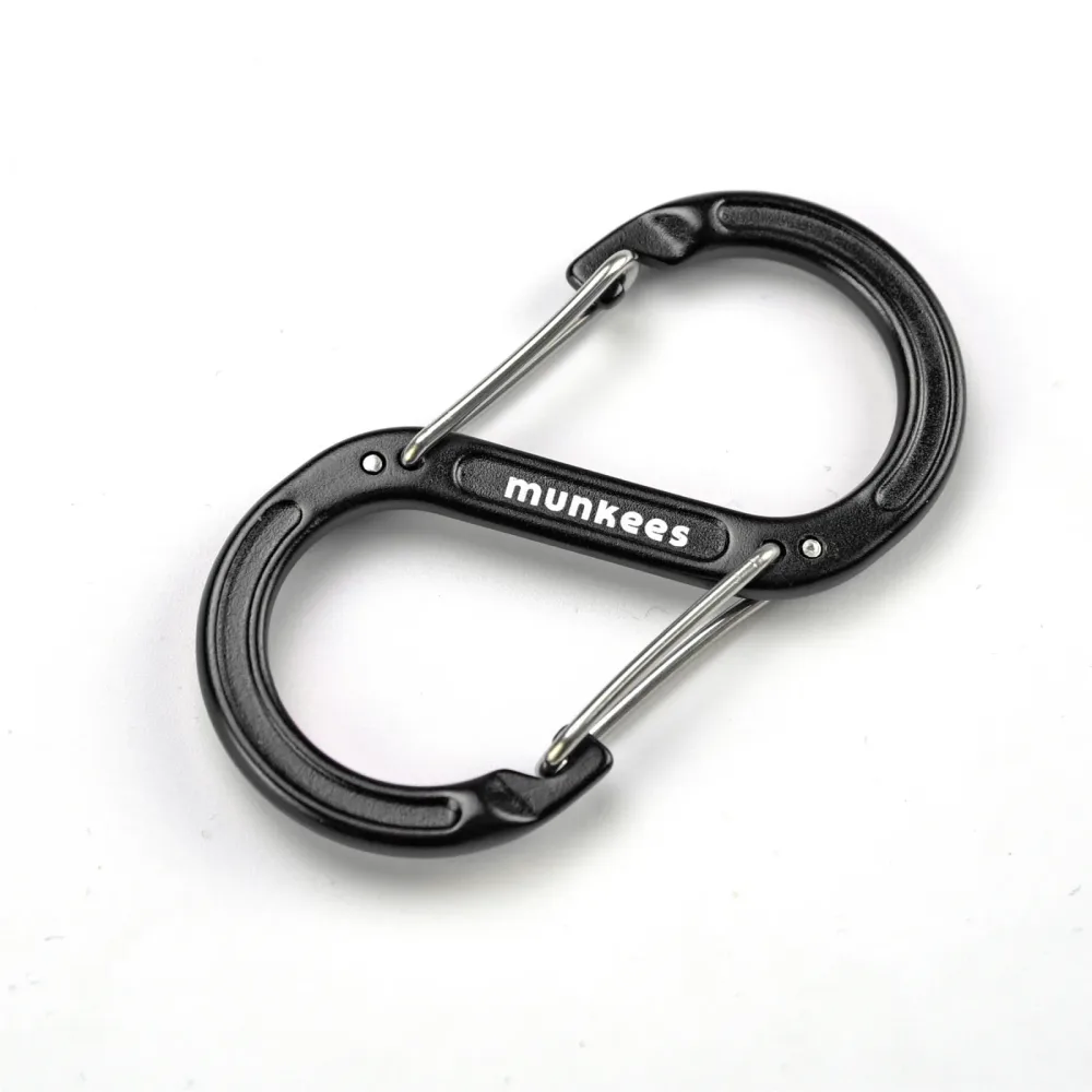 Munkees S-Form-Karabiner mit Drahtschnapper
