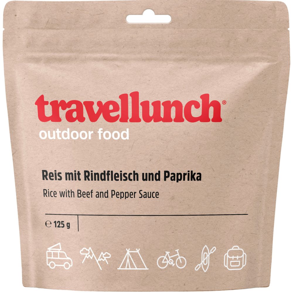 Travellunch Reis mit Rindfleisch und Paprika