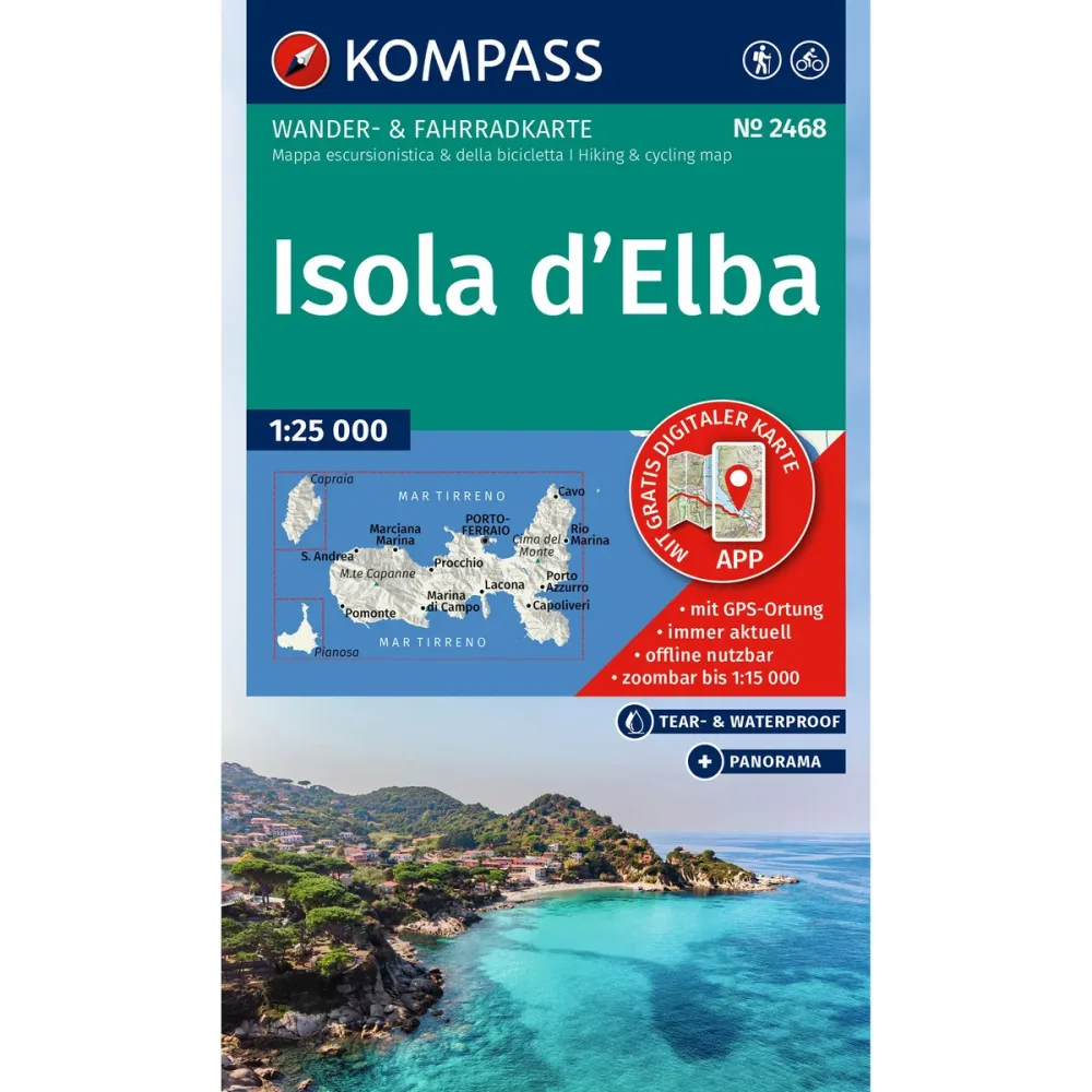 Kompass Verlag WK 2468 Isola d'Elba