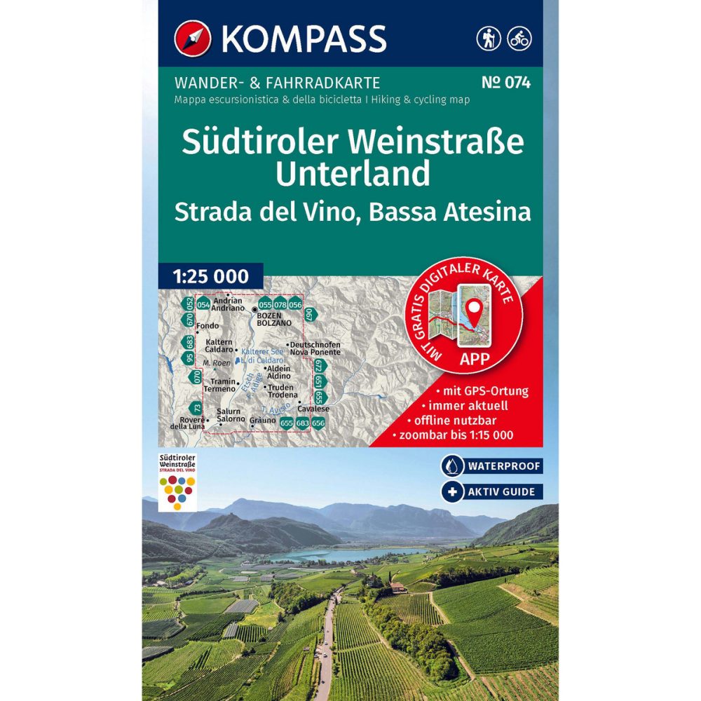 Kompass Verlag WK 074 Südtiroler Weinstraße