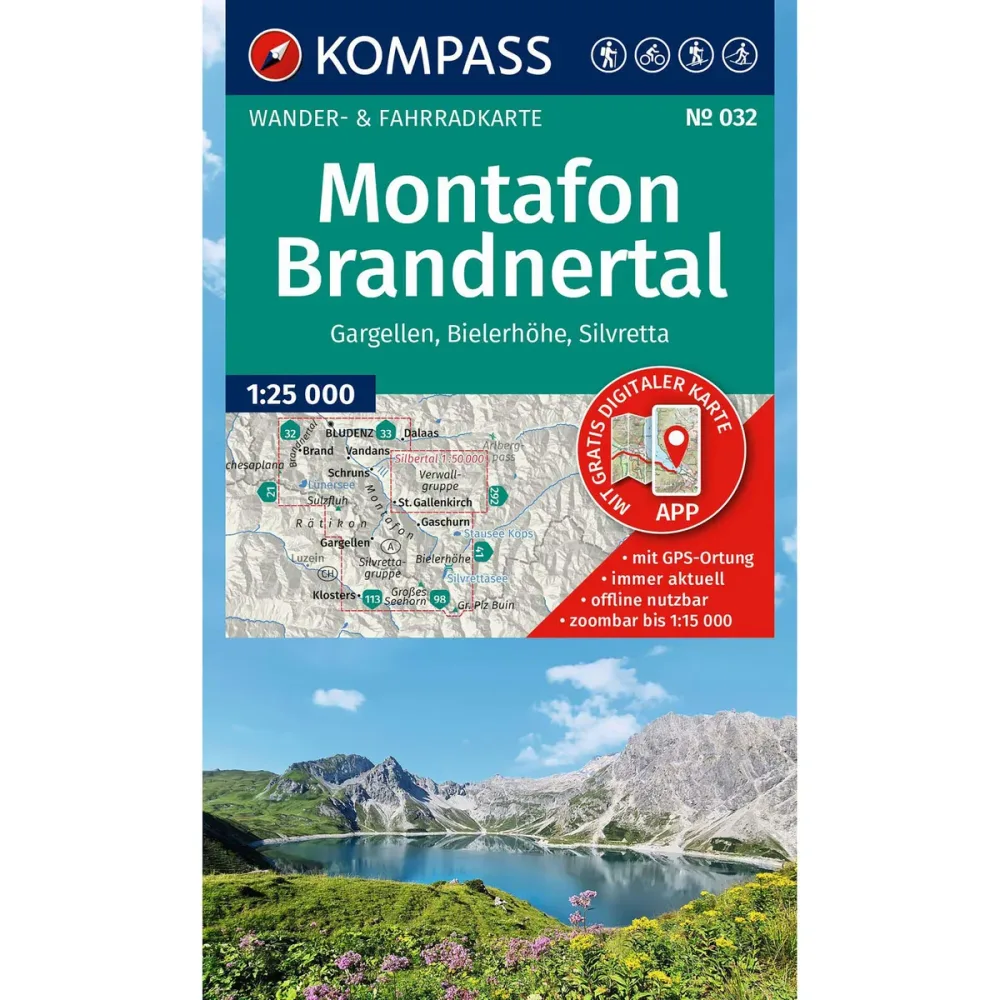 Kompass Verlag WK 032 Montafon, Brandnertal
