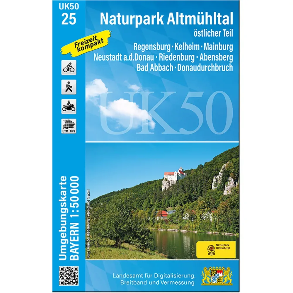 Landesamt Digitalisierung, Breitband, Vermessung UK 50-25 Naturpark Altmühltal, östlicher Teil