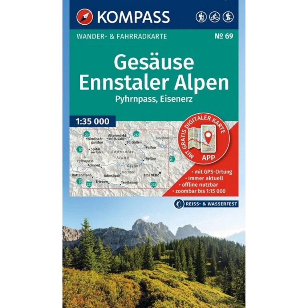 Kompass Verlag WK 69 Gesäuse-Ennstaler Alpen