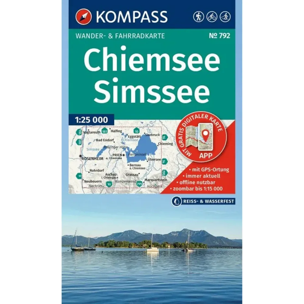Kompass Verlag WK 792 Chiemsee - Simssee
