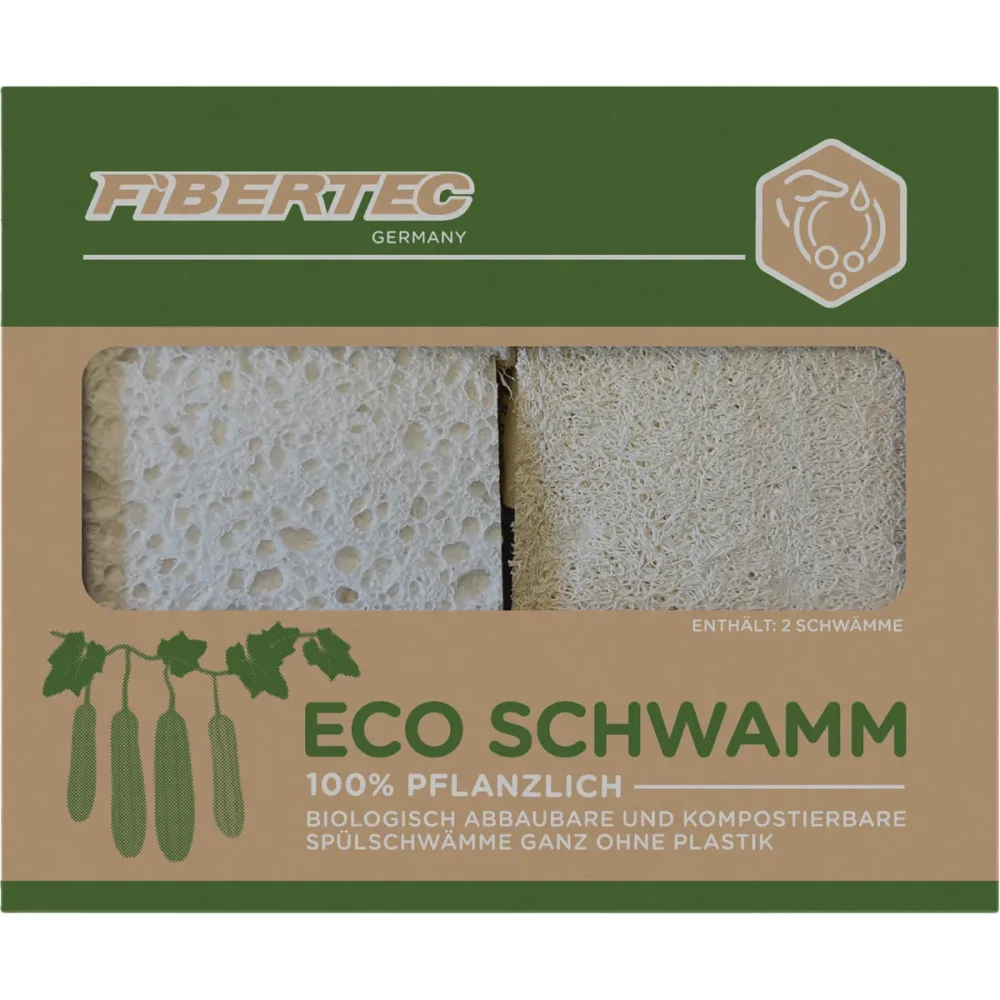 Fibertec Eco 2er Pack Spül- und Duschschwämme