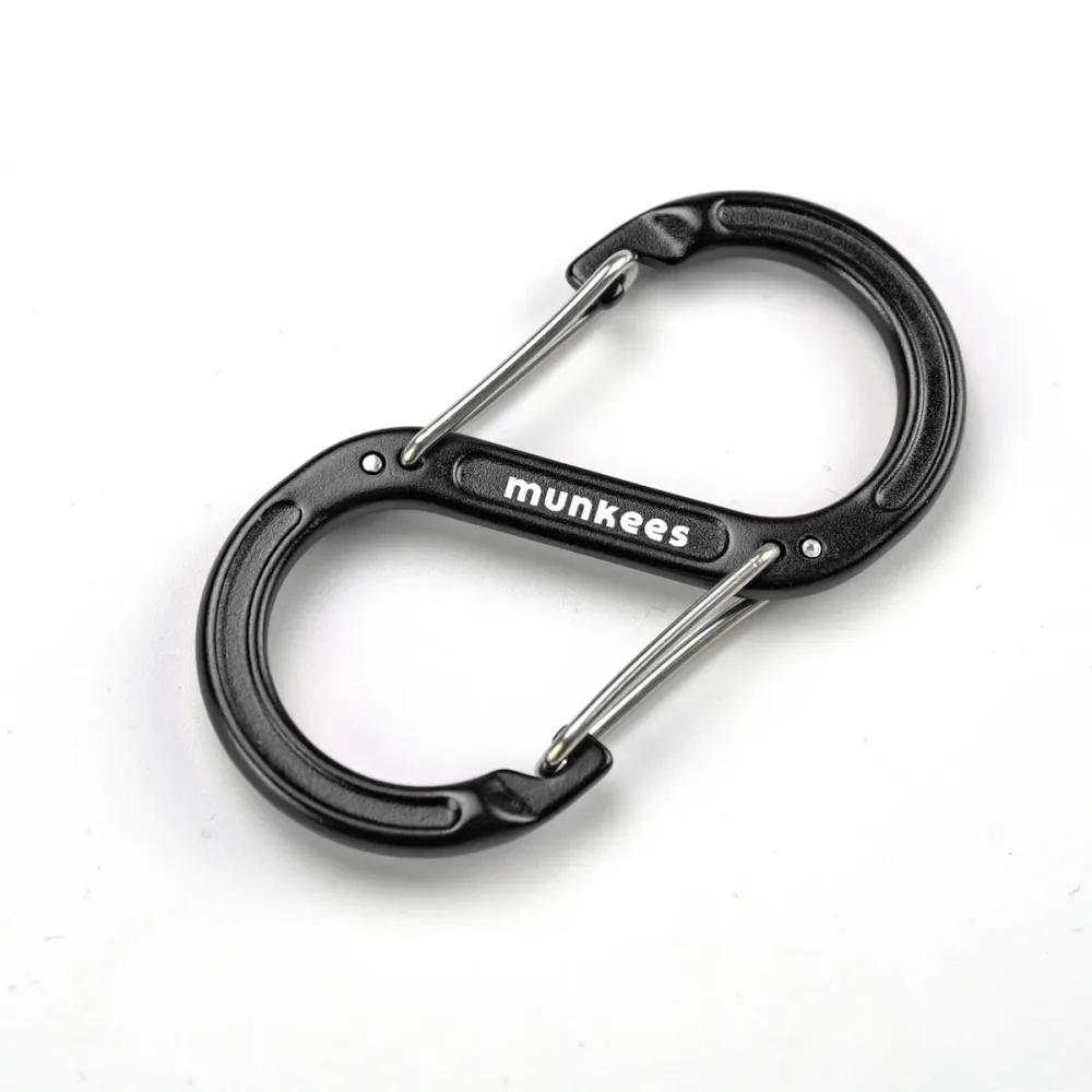 Munkees S-Form-Karabiner mit Drahtschnapper