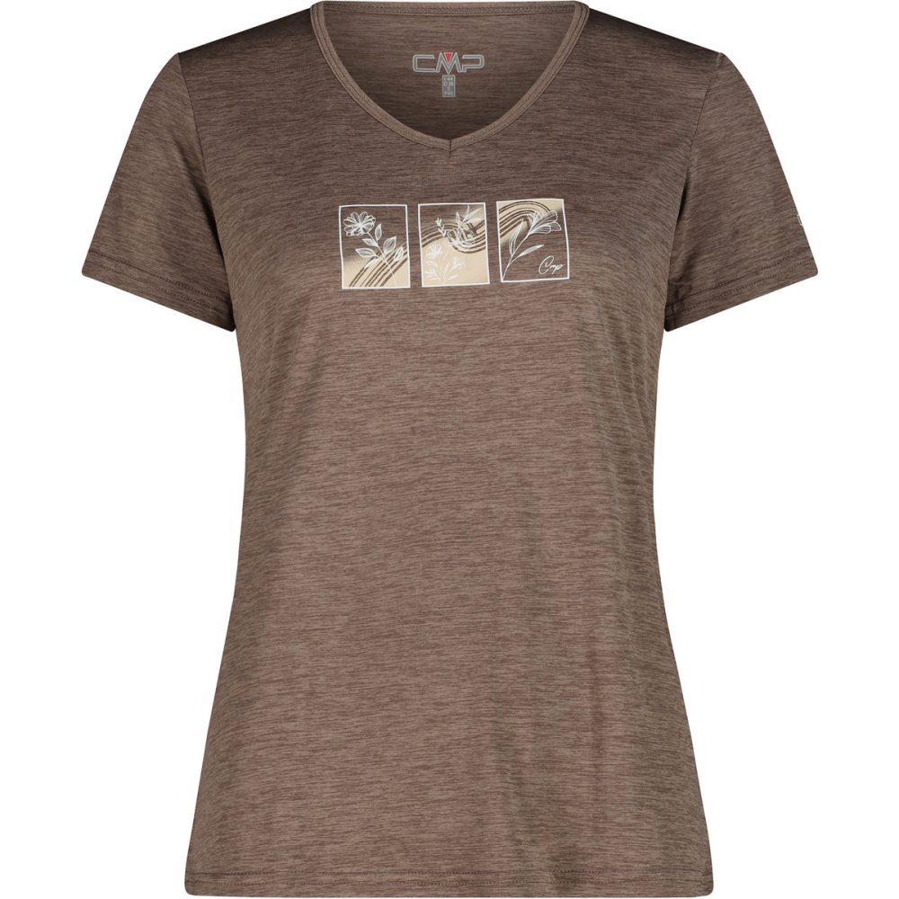 CMP Damen Melange Print T-Shirt