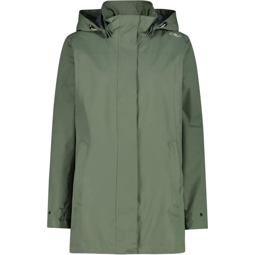 CMP Damen Rain Hoodie Button Jacke