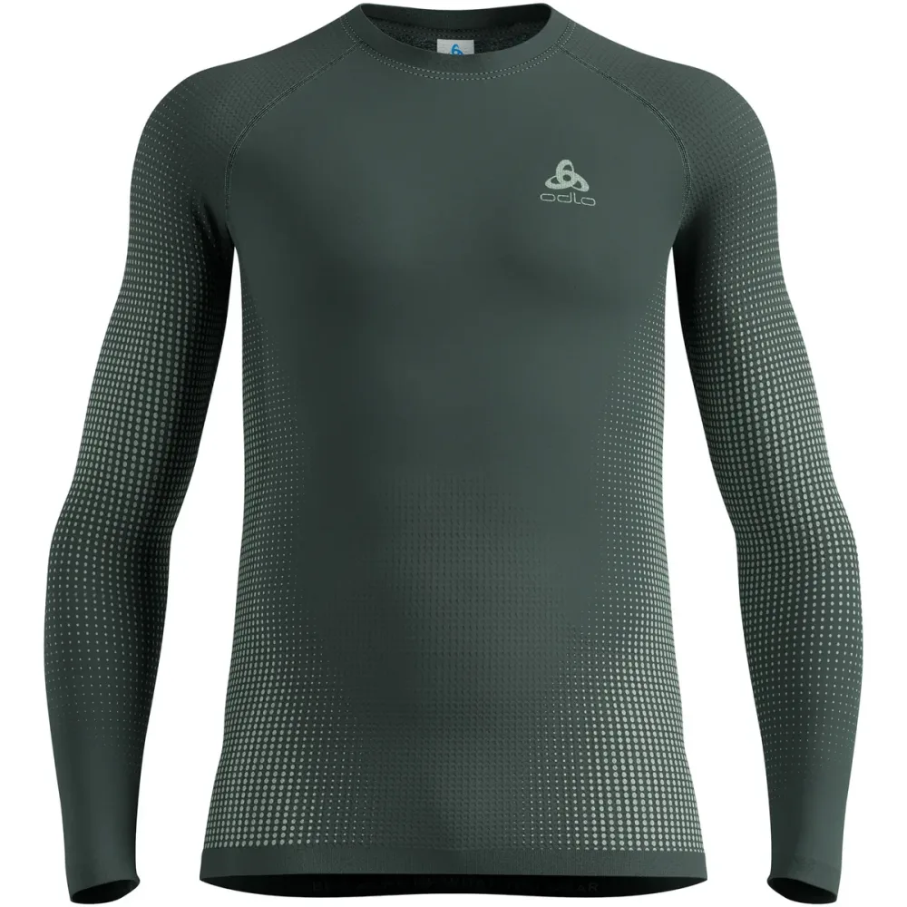 Odlo Performance Warm Base Layer Shirt für Herren - Skilanglauf, Ski & Snow - grün, M