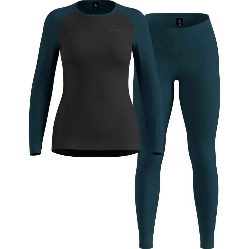 Odlo Active Warm Special Set Base Layer Set für Damen - Wandern, Ski & Snow - marineblau, XL