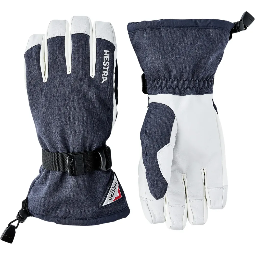 Hestra Powder Gauntlet 5 Finger Damen Skihandschuh Blau, Damen, Größe: 7