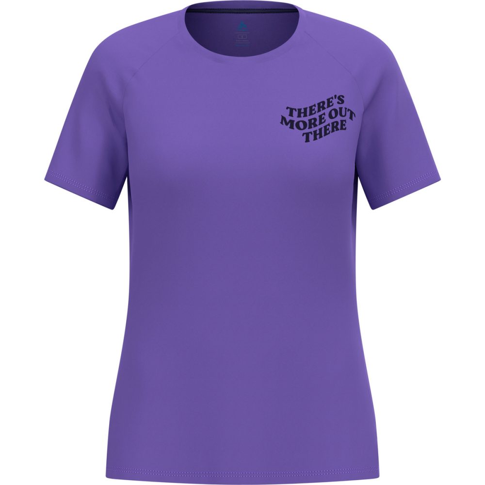 Odlo Essential Print Lauf-T-Shirt für Damen - Training, Running - lila, S