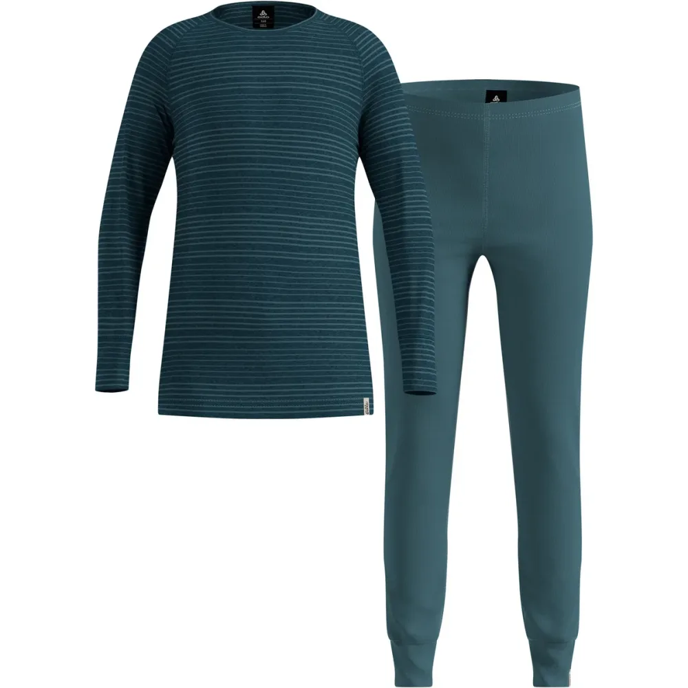 Odlo Active Warm Set Base Layer Set - Wandern, Ski & Snow - blau, 80