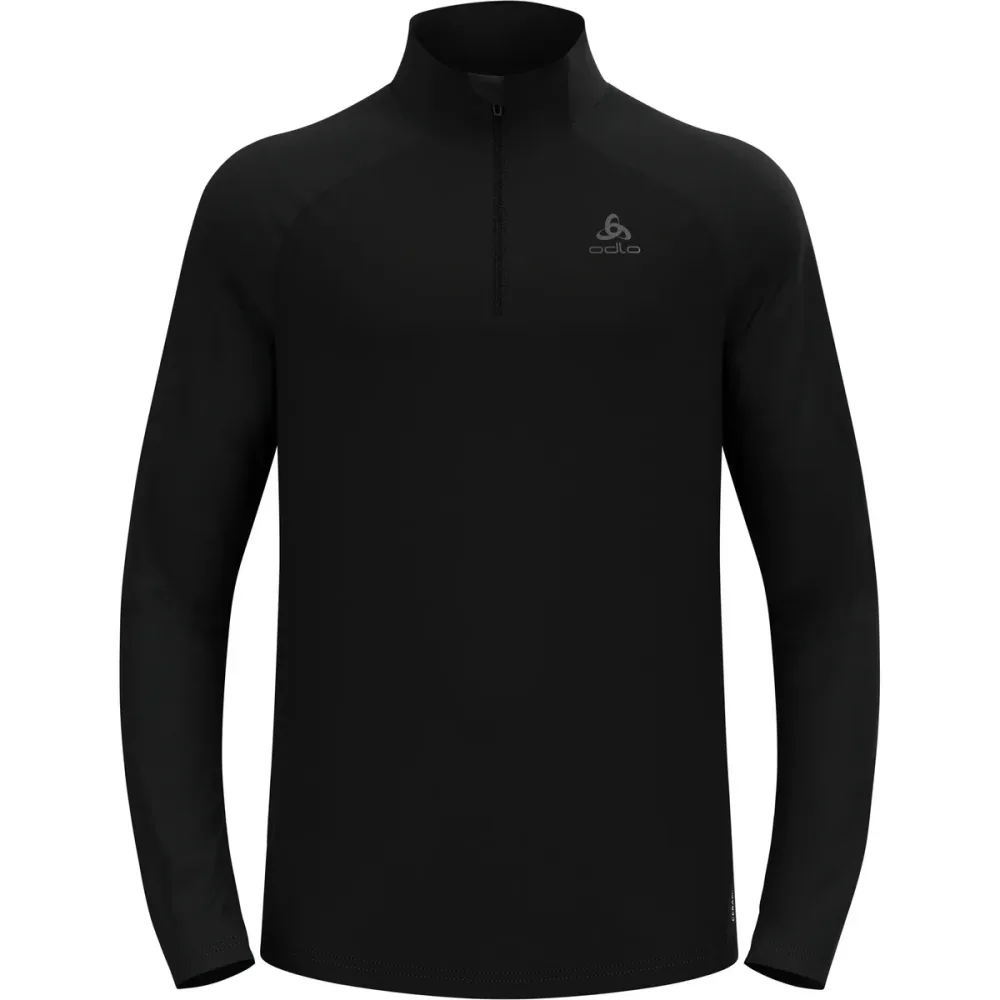 Odlo Essential Ceramiwarm Lauf-Mid Layer Half-Zip für Herren - Running - schwarz, XS