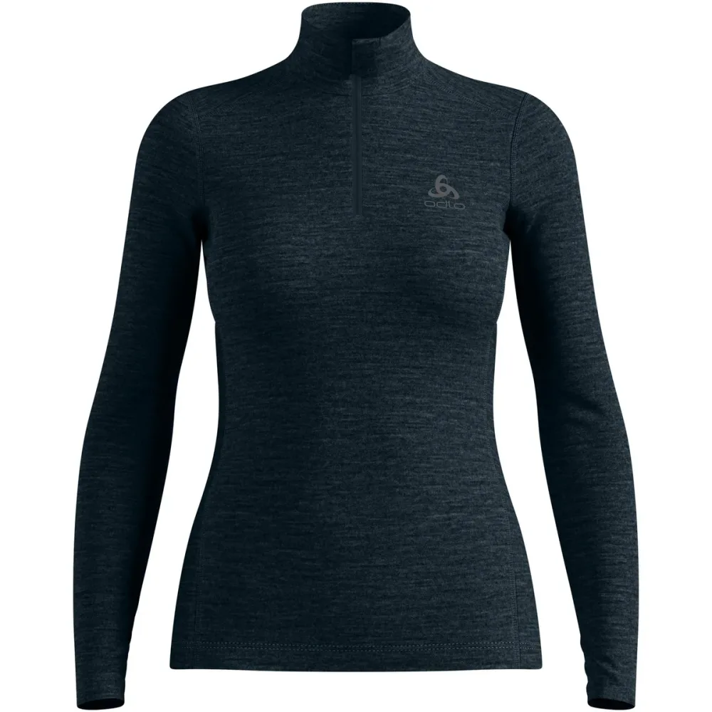 Odlo Merino 200 Base Layer Half-Zip für Damen - Wandern, Ski & Snow - marineblau, M