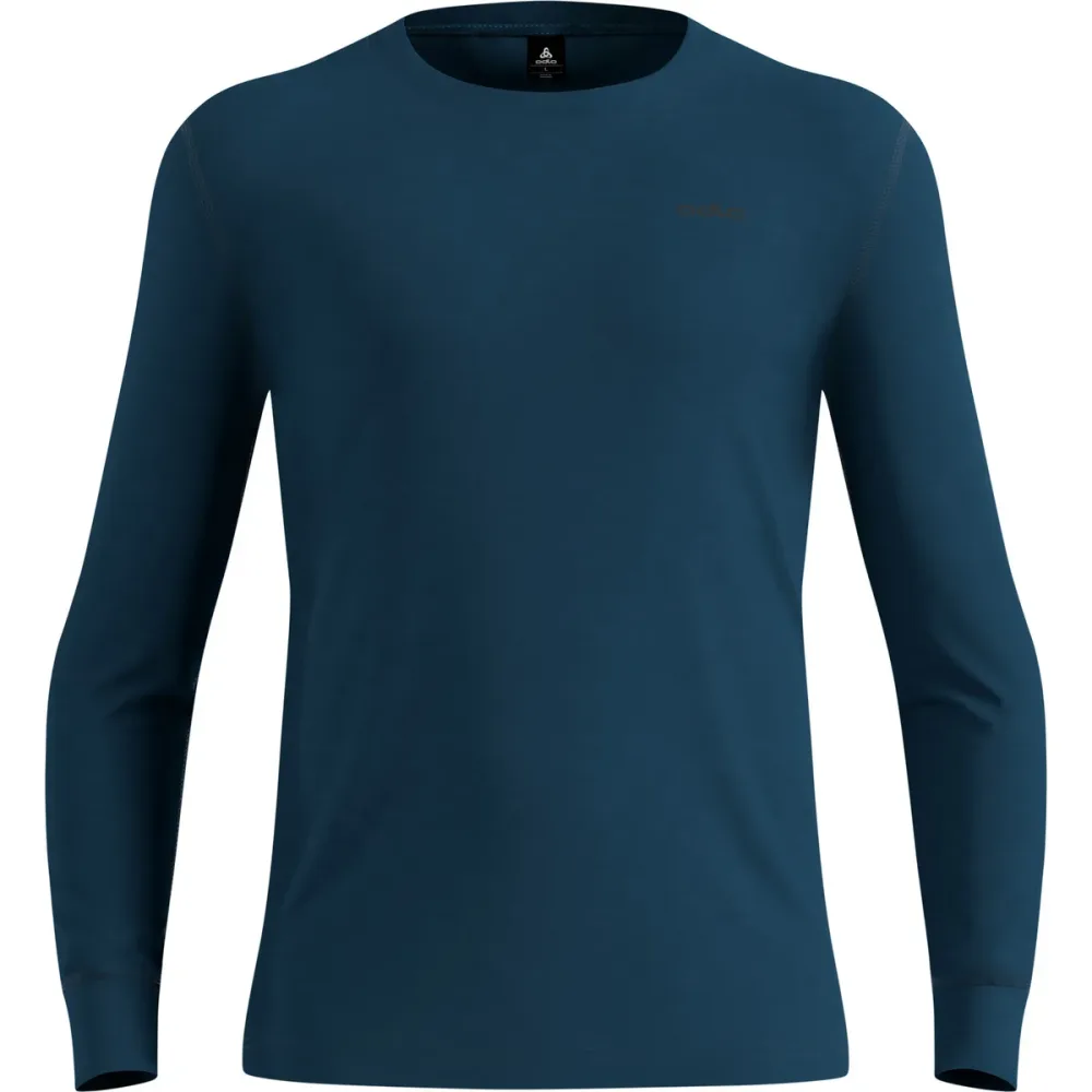 Odlo Merino 200 Base Layer Shirt für Herren - Wandern, Ski & Snow - marineblau, M