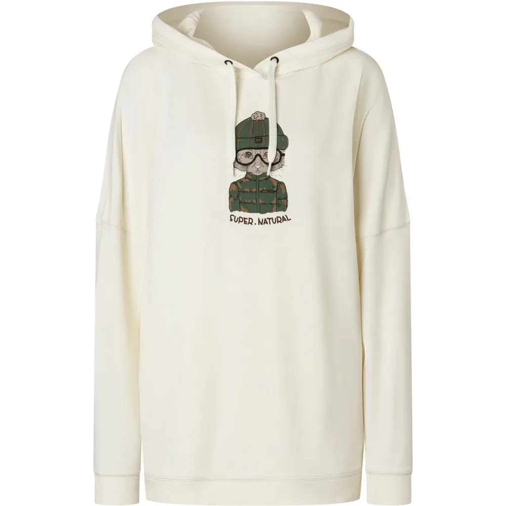 Super.Natural Damen Snow Cat Hoodie