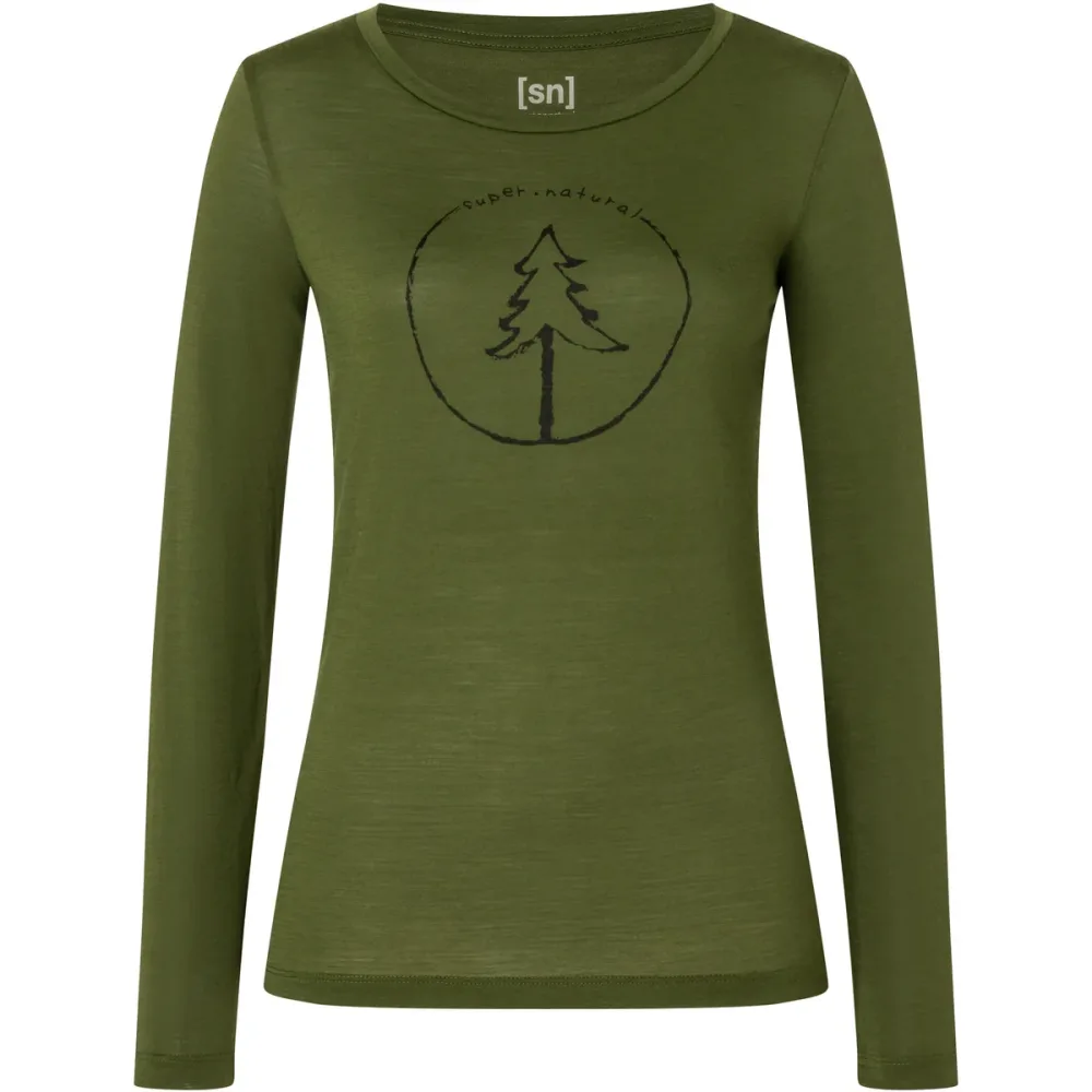 Super.Natural Damen Bubble Tree Longsleeve
