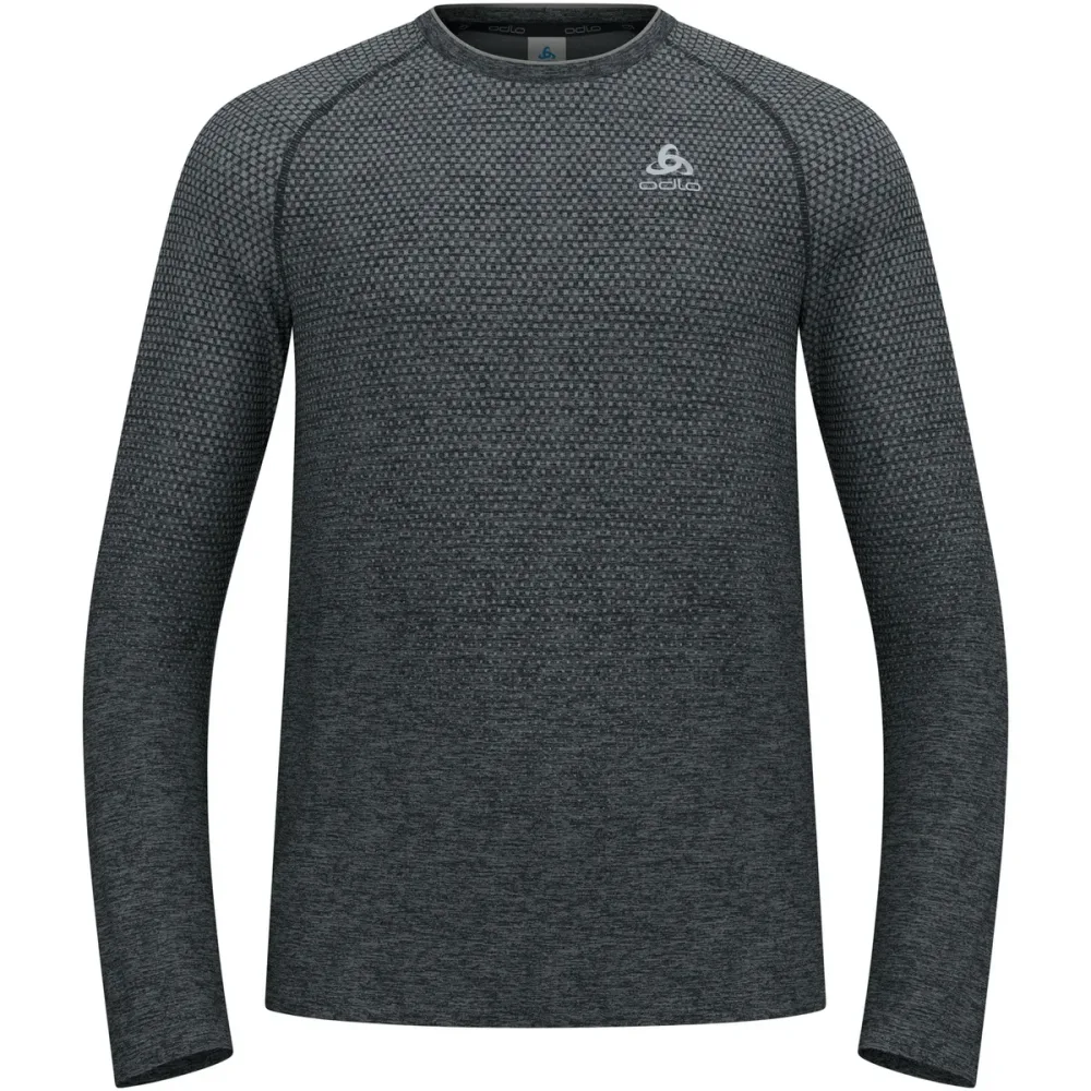 Odlo Essential Seamless Langarm-Laufshirt für Herren - Training, Running - grün, L