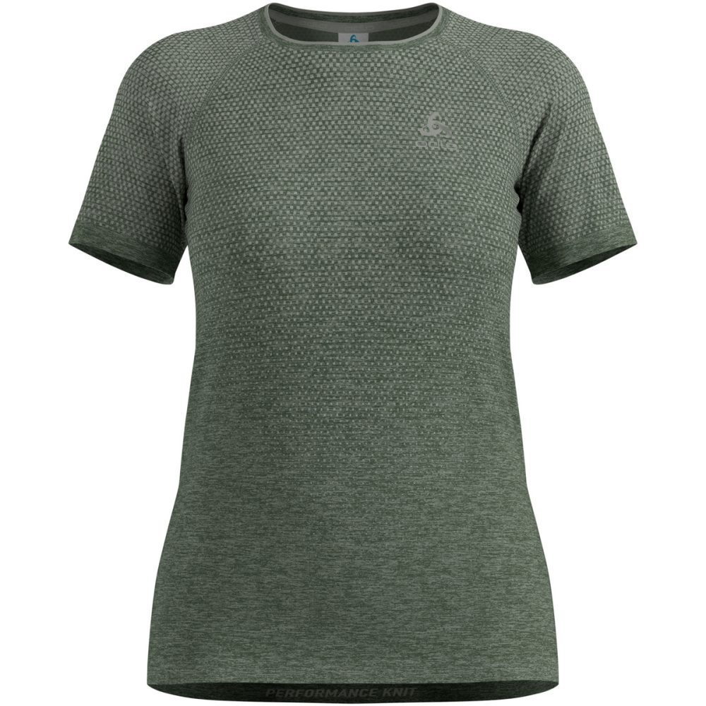 Odlo Essential Seamless Lauf-T-Shirt für Damen - Training, Running - grün, L