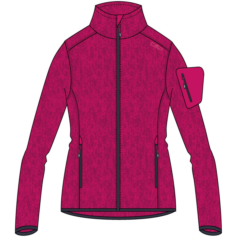 CMP Damen Strick Fleece Jacke