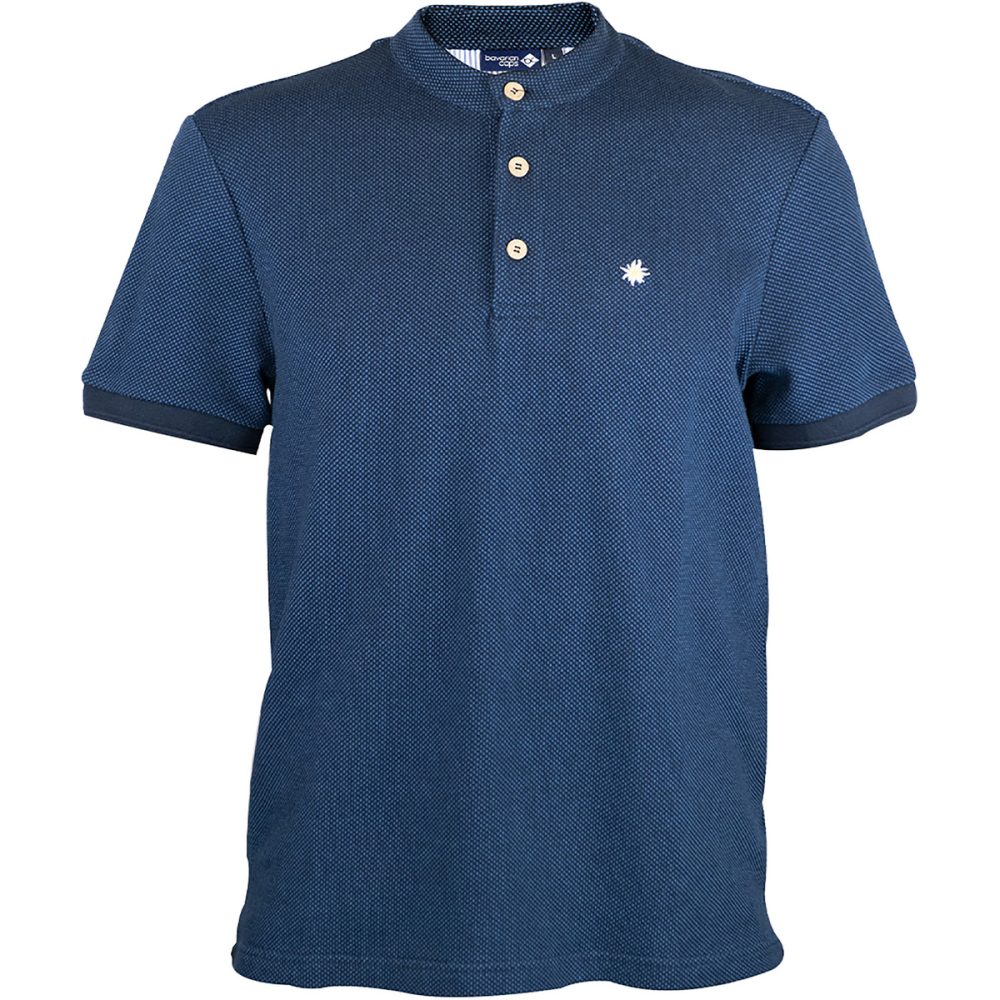 Bavarian Caps Herren Edelweiß Feinstrick Polo T-Shirt