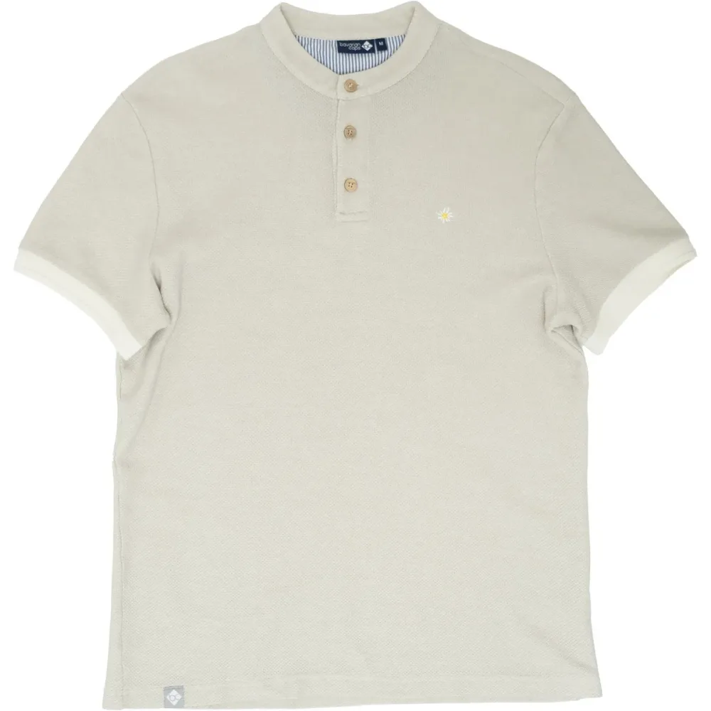 Bavarian Caps Herren Edelweiß Feinstrick Polo T-Shirt